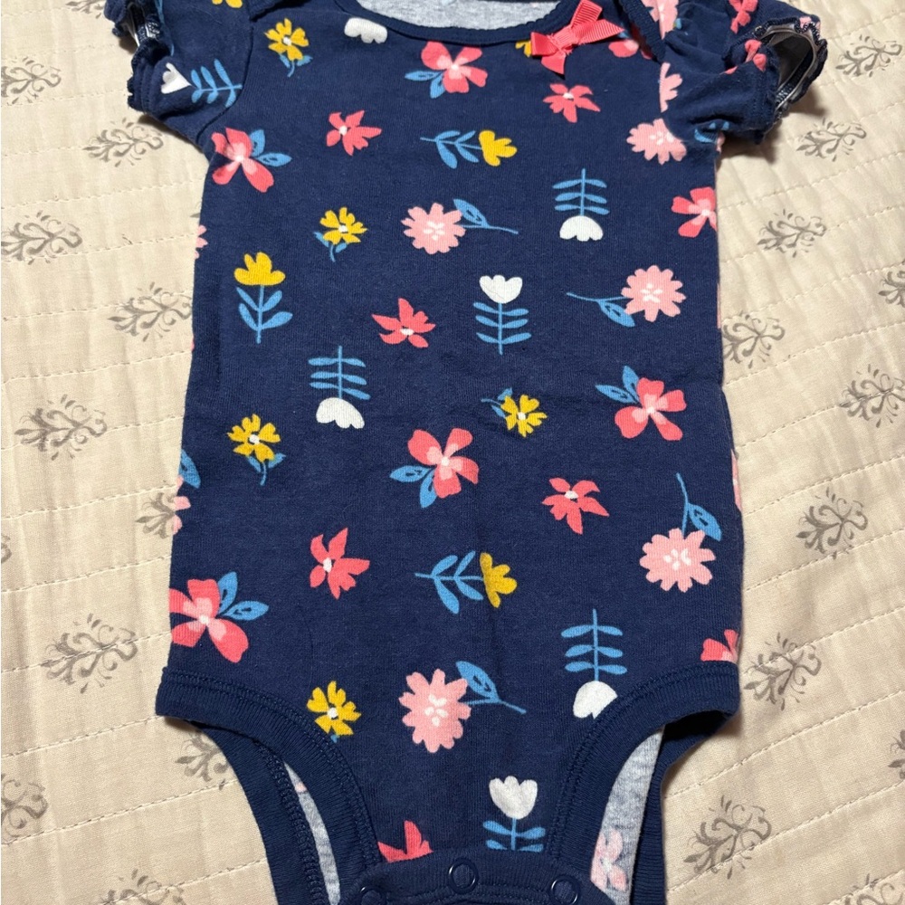 Floral Navy Bodysuit for Kids